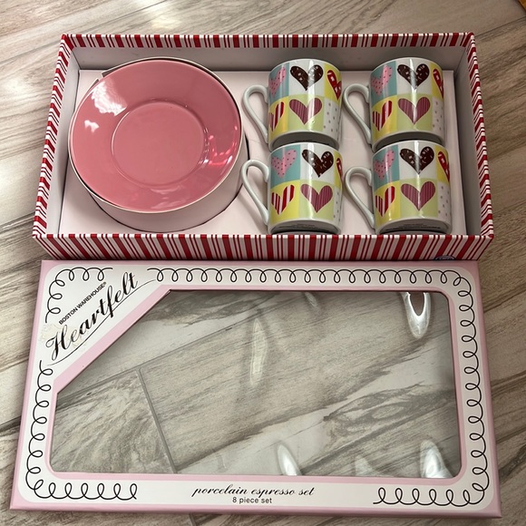 • NWT Porcelain espresso set, 8 pieces • - Picture 2 of 5